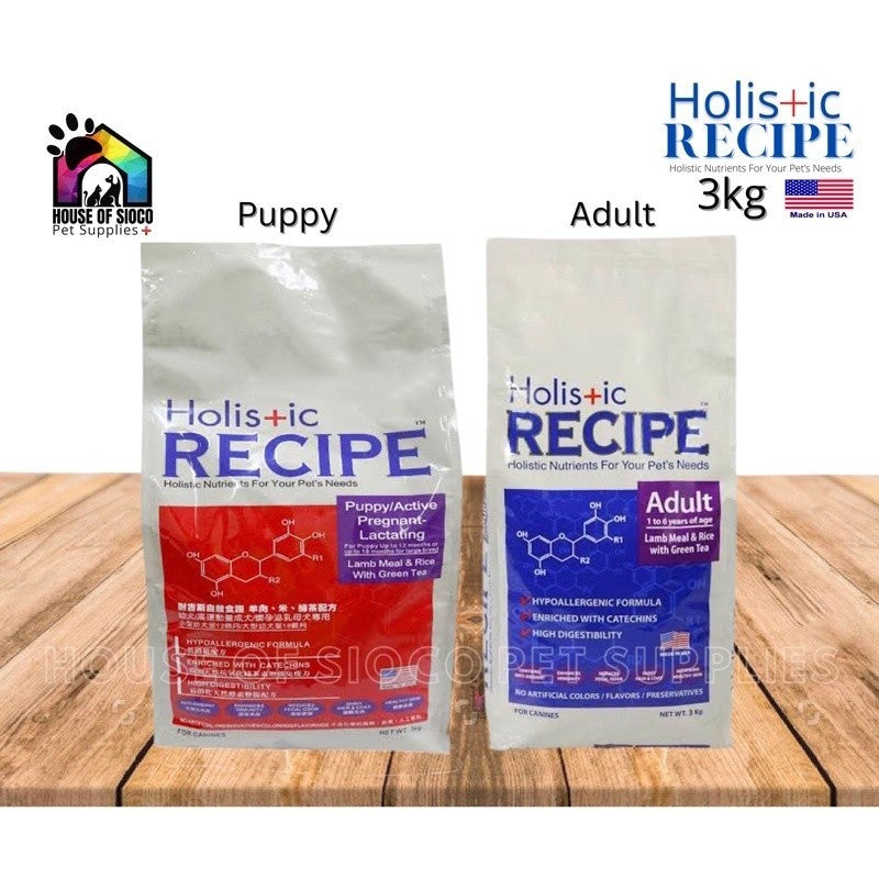 Holistic Recipe Adult & Puppy Dry Dog Food 3kg