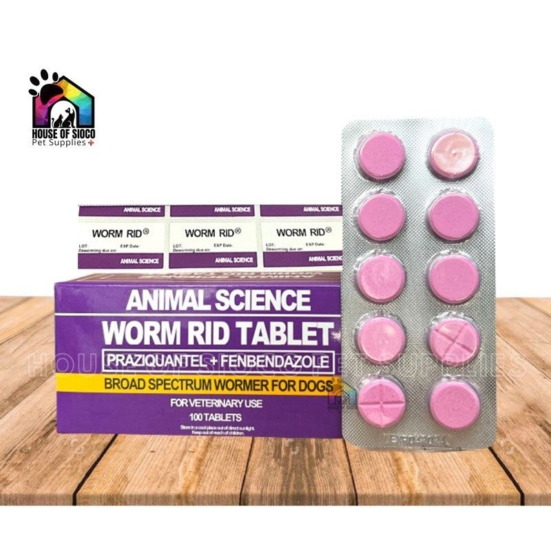 Animal Science Worm Rid Tablet Dewormer For Pets (Per Box 100tabs) NOV 2024 EXP