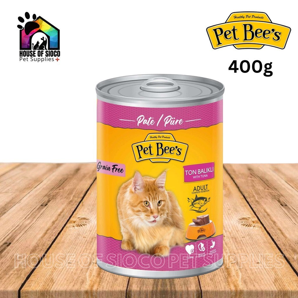 Pet Bee's Pate Adult Wet Cat Food (Grain Free) 400g (Adult Tuna)