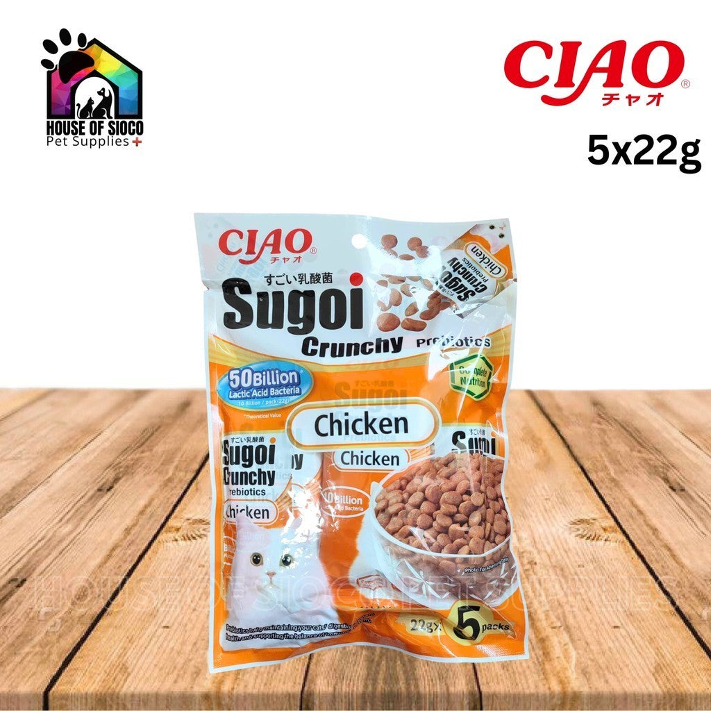 Ciao Sugoi Crunchy Prebiotics Cat Treats 22g x 5packs