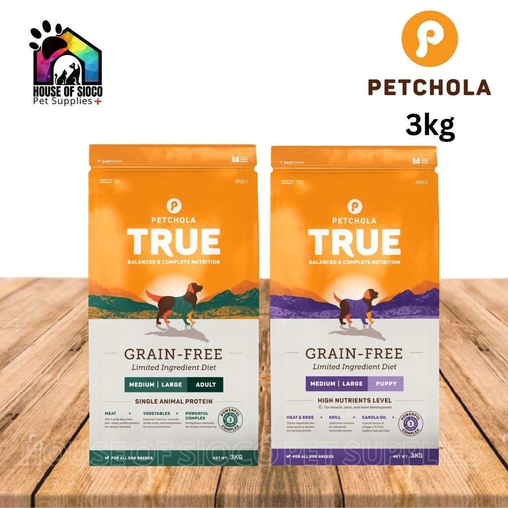 Petchola True Grain-Free Medium-Large Dry Dog Food 3kg