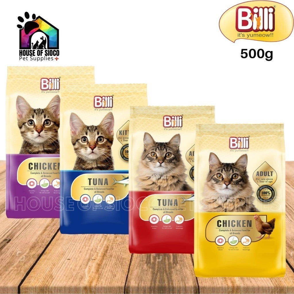 Billi Dry Cat Food For Adult & Kitten 500g