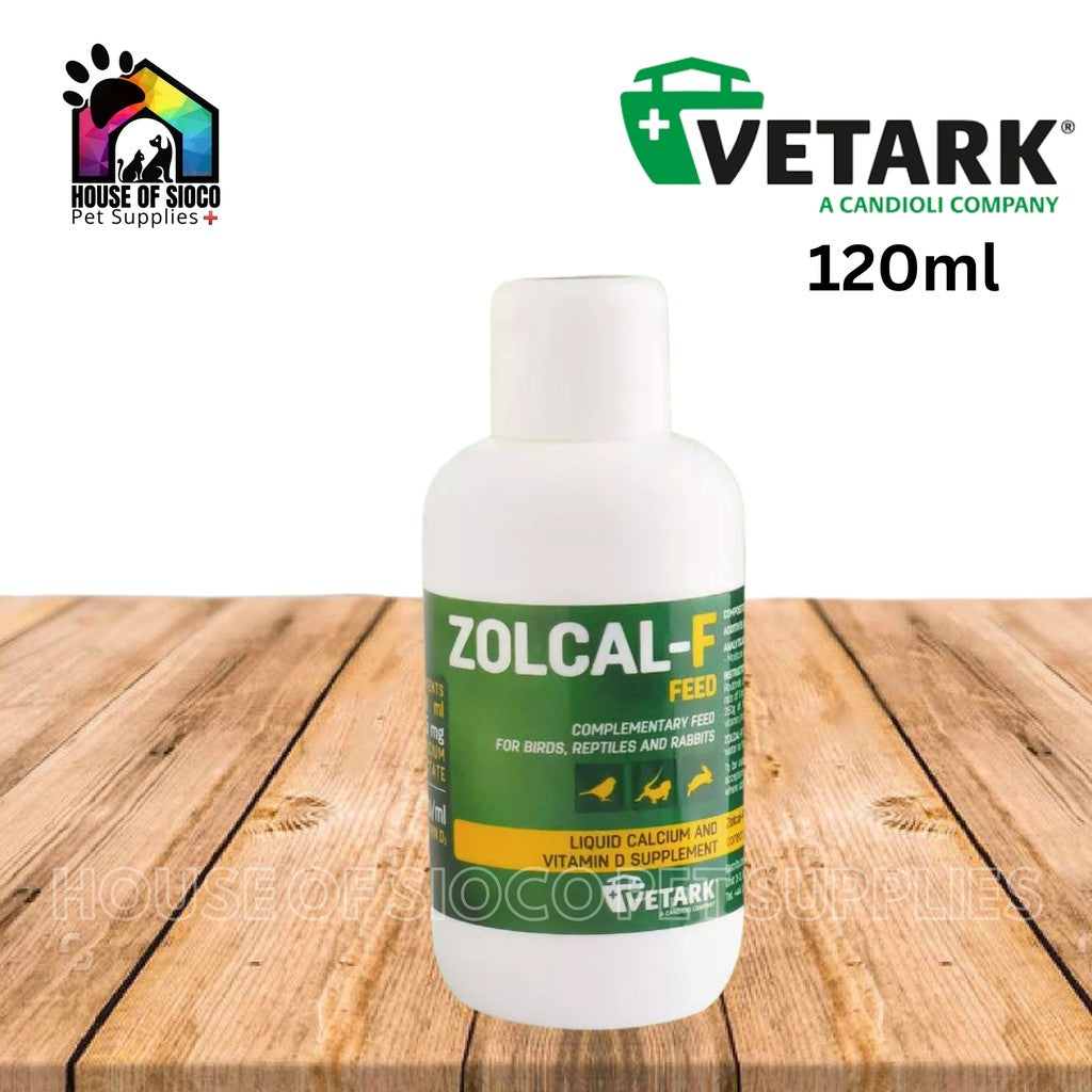 Vetark Zolcal-F For Birds, Reptiles And Rabbits 120ml