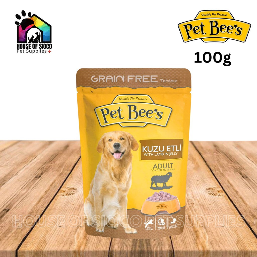 Pet Bee's Wet Dog Food in Pouch (Grain Free) 100g (Adult Lamb)