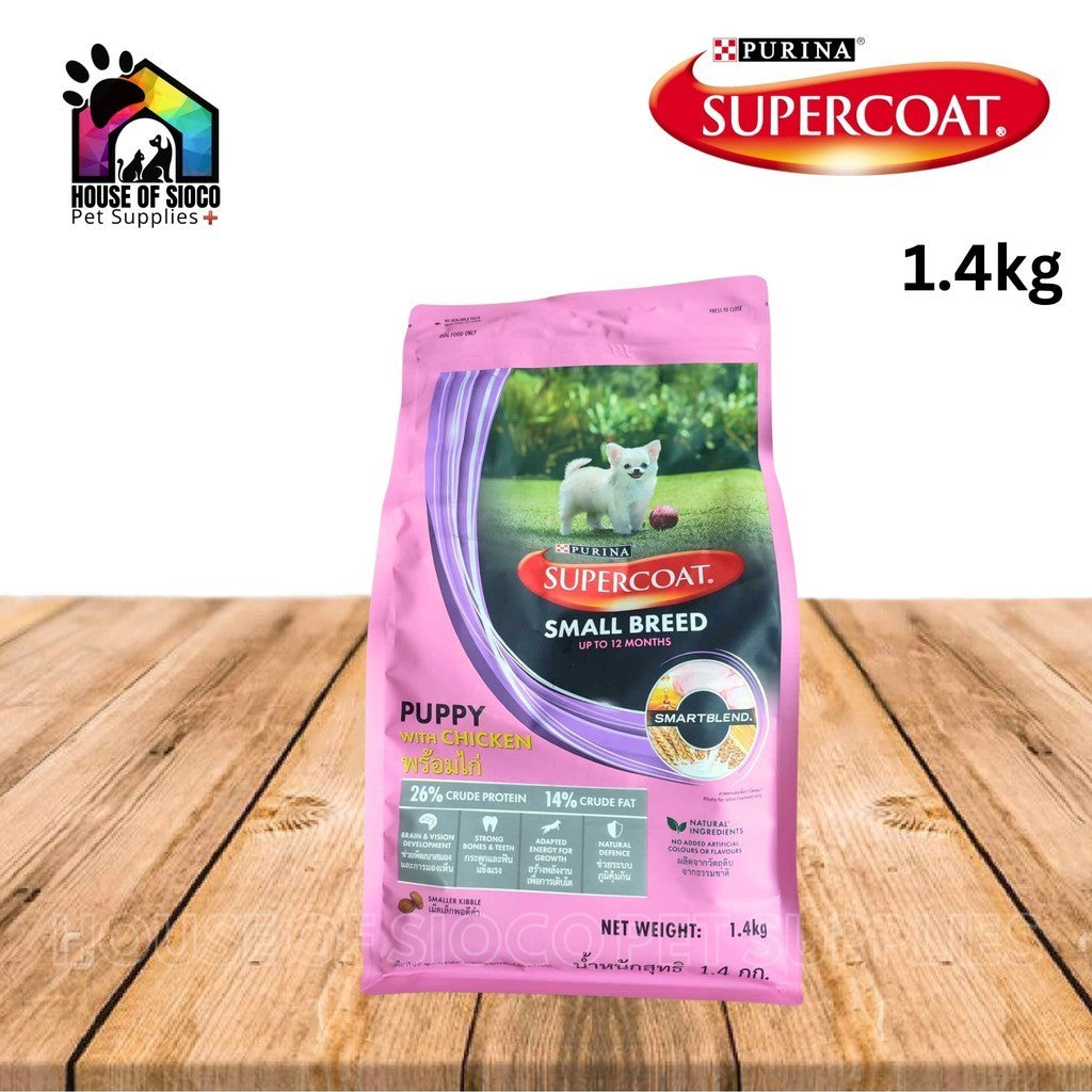 Purina Supercoat Small Breed Puppy Dry Dog Food 1.4kg