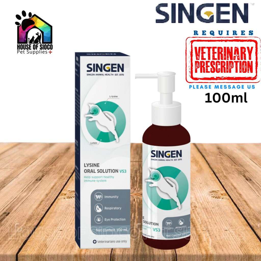 Singen Lysine Oral Solution For Cats 100ml (PRESCRIPTION REQUIRED)