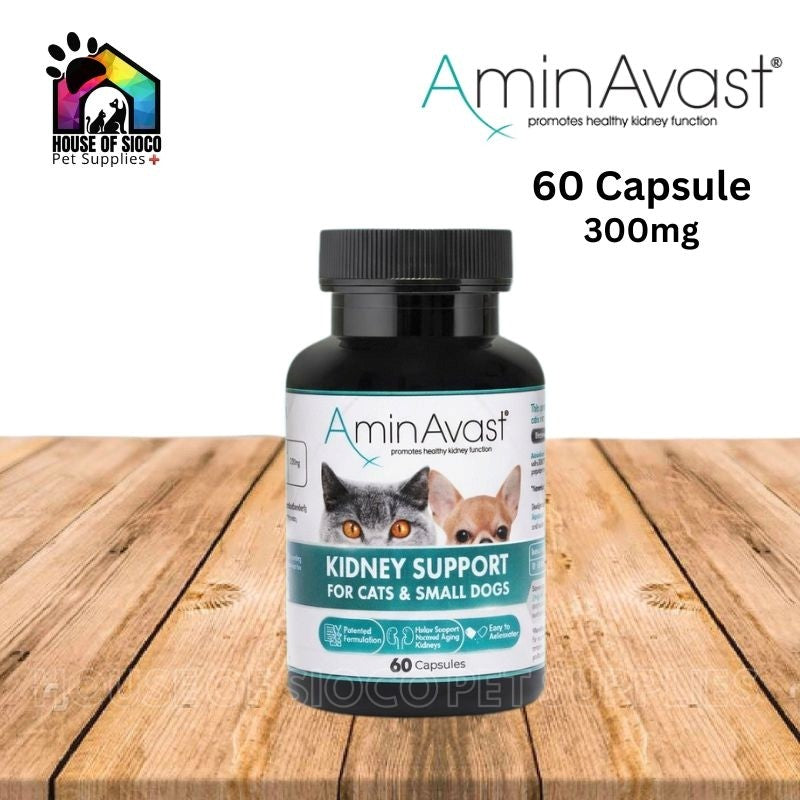 AminAvast Kidney Support For Cats & Small Dogs 300mg 60Caps/Bottle (PRESCRIPTION REQUIRED)