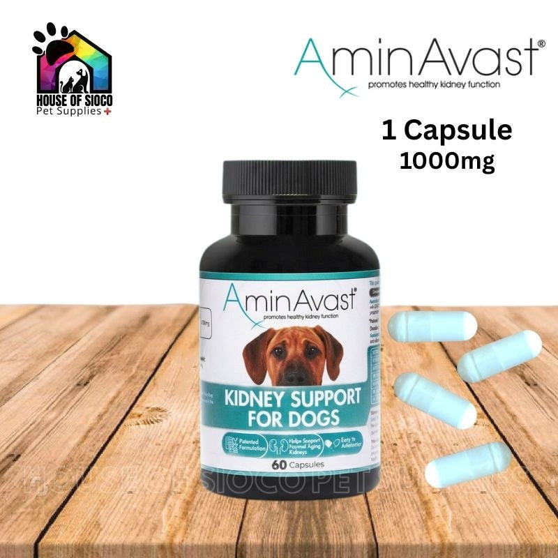 AminAvast Kidney Support For Dogs 1000mg Per Capsule (PRESCRIPTION REQUIRED)
