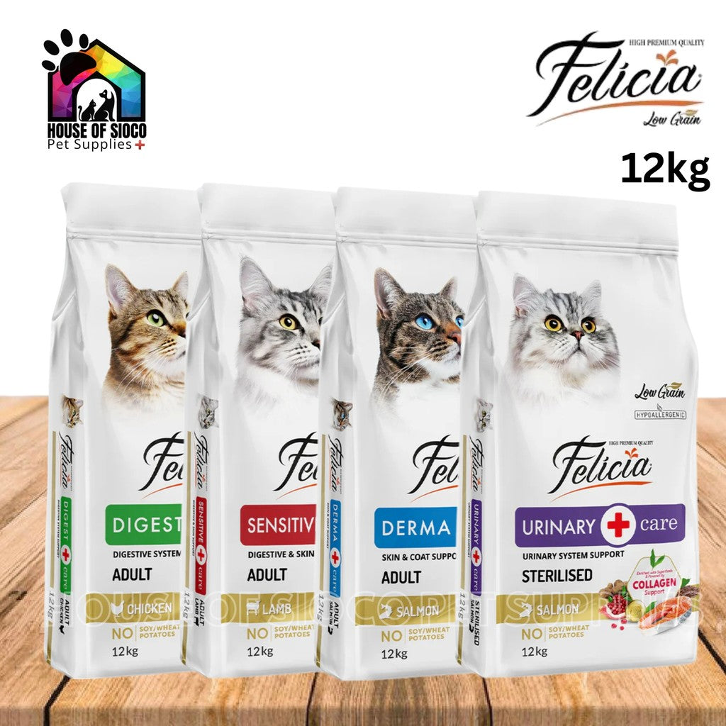 Felicia Hypoallergenic Low Grain Cat Dry Food 12kg