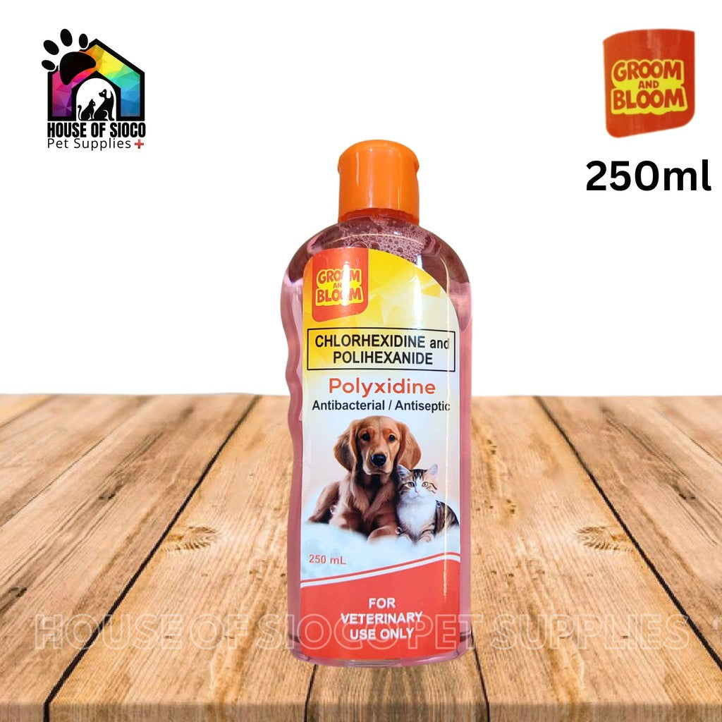 Papi Polyxidine Antibacterial / Antiseptic Shampoo For Pets 250ml